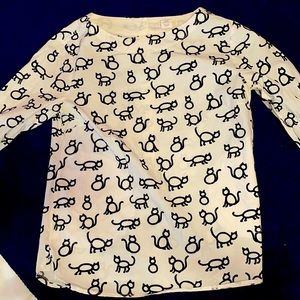 JCREW KIDS CAT BLOUSE